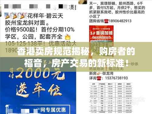 香港卖房规范揭秘，购房者的福音，房产交易的新标准！