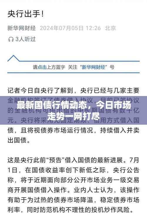 最新国债行情动态，今日市场走势一网打尽