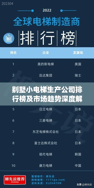 别墅小电梯生产公司排行榜及市场趋势深度解析