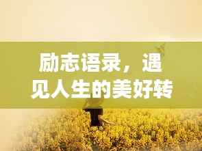 励志语录,遇见人生的美好转折点