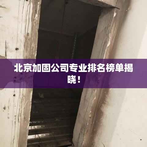 北京加固公司专业排名榜单揭晓！