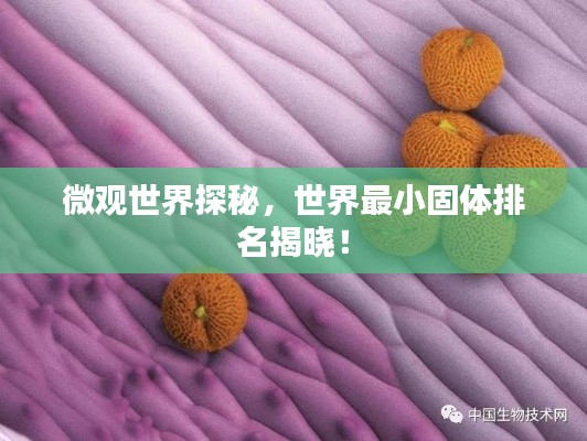 微观世界探秘,世界最小固体排名揭晓!