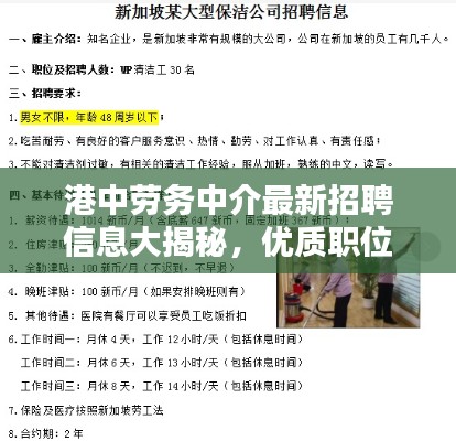 港中劳务中介最新招聘信息大揭秘,优质职位一网打尽