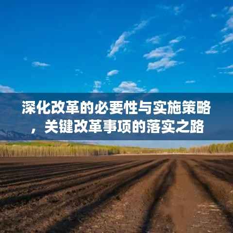 深化改革的必要性与实施策略，关键改革事项的落实之路