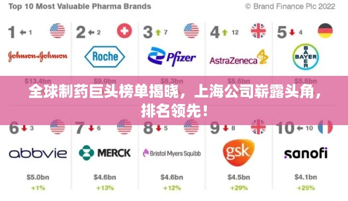 全球制药巨头榜单揭晓,上海公司崭露头角,排名领先!