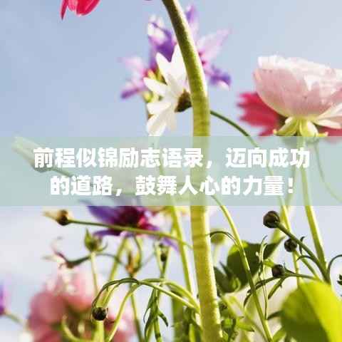 前程似锦励志语录，迈向成功的道路，鼓舞人心的力量！