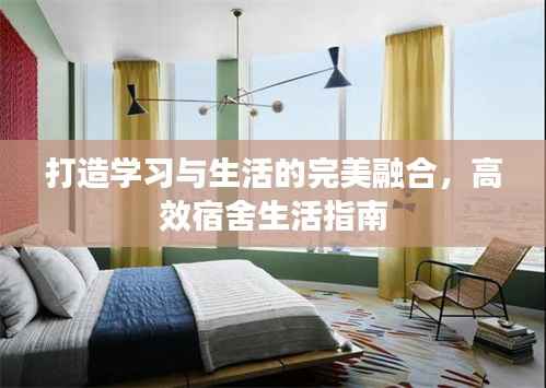 打造学习与生活的完美融合，高效宿舍生活指南