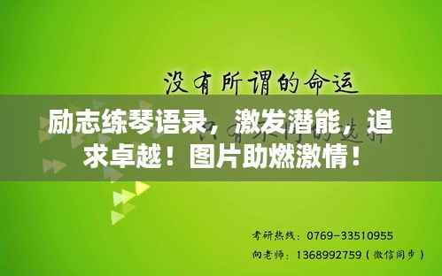 励志练琴语录，激发潜能，追求卓越！图片助燃激情！
