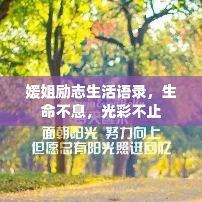 媛姐励志生活语录，生命不息，光彩不止