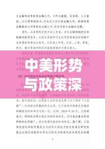 中美形势与政策深度解读，专题分析报告
