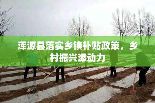 浑源县落实乡镇补贴政策,乡村振兴添动力