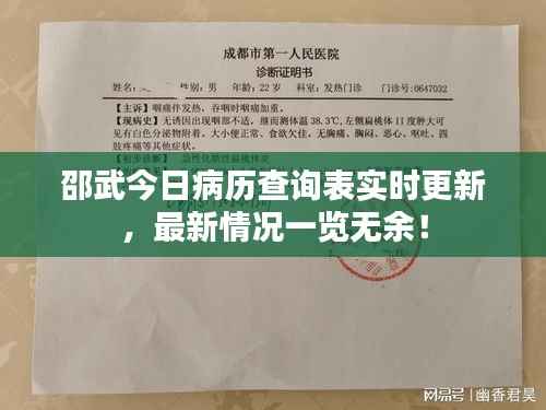 邵武今日病历查询表实时更新,最新情况一览无余!