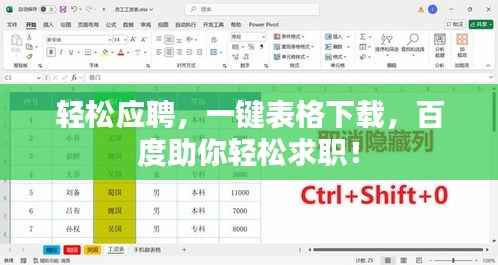 轻松应聘，一键表格下载，百度助你轻松求职！