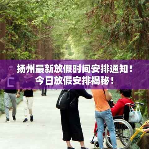 扬州最新放假时间安排通知！今日放假安排揭秘！