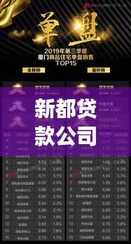 新都贷款公司排名揭晓,市场影响力榜单重磅出炉!