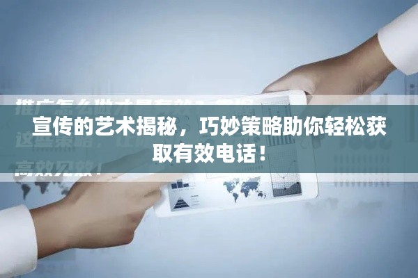 宣传的艺术揭秘,巧妙策略助你轻松获取有效电话!