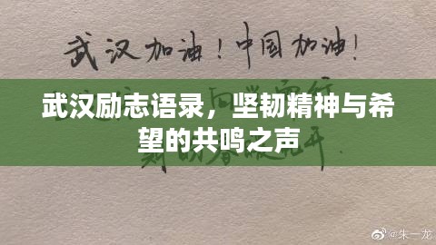 武汉励志语录,坚韧精神与希望的共鸣之声