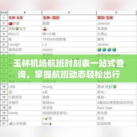 玉林机场航班时刻表一站式查询，掌握航班动态轻松出行
