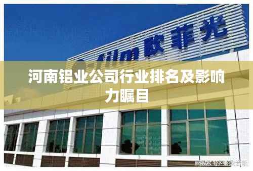 河南铝业公司行业排名及影响力瞩目