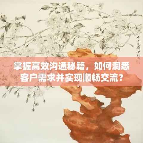 掌握高效沟通秘籍,如何洞悉客户需求并实现顺畅交流?