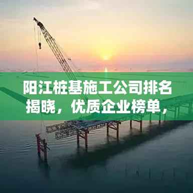 阳江桩基施工公司排名揭晓,优质企业榜单,值得信赖!