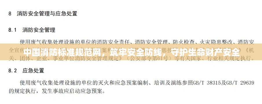 中国消防标准规范网，筑牢安全防线，守护生命财产安全